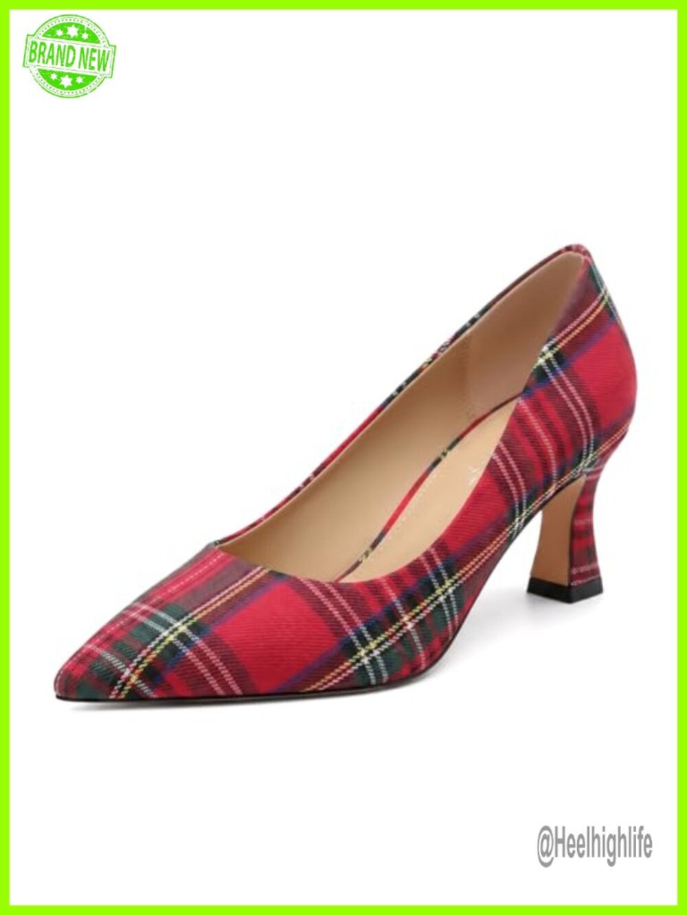 Women's Pointed Toe Slip On High Heels 2.5" Stiletto Pumps Office Dress Shoes